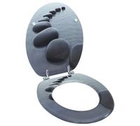 WC Toilet Seat with MDF Lid Bathroom Soft-close Toilet Seat Accessories vidaXL