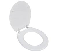 WC Toilet Seat with MDF Lid Bathroom Soft-close Toilet Seat Accessories vidaXL