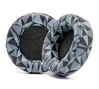 WC Upgraded Replacement Earpads for Corsair Virtuoso Gaming Headset Made by Wicked Cushions | Improved Durability, Thickness, Softer Leather, and Sound Isolation | (Geo Grey)