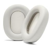 WC Wicked Cushions Extra Thick Earpads for Sony WH-1000XM5 - Soft PU Leather Cushions, Luxurious Noise Isolating Memory Foam, Added Thickness | Silver