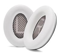 WC Wicked Cushions Extra Thick Replacement Ear Cushions for Bose QC45 (QuietComfort 45) Headphones | (White Smoke)