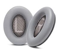 WC Wicked Cushions Upgraded Replacement Ear Pads for Bose QC35 & QC35ii (QuietComfort 35) Headphones & More - Softer Leather, Luxurious Memory Foam, Added Thickness, Extra Durability | Silver