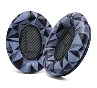 WC Wicked Cushions Upgraded Replacement Ear Pads for Bose QC35 & QC35ii (QuietComfort 35) Headphones & More - Softer Leather, Luxurious Memory Foam, Added Thickness, Extra Durability | Geo Grey