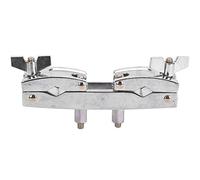 WC50 Drum Kit Clamping Rod, Multi - Function Aluminum Alloy Bracket Clip for Drum Set Accessories, Silver Clamp with Strong Hold for Cowbells and Chimes