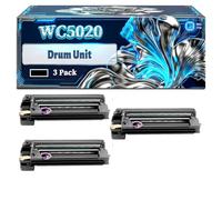 WC5020 Drum Unit Compatible for Xerox WorkCentre 5016 5020 5020B 5020DB 5020DN Printers, With Chip Large Capacity 22000 Pages (3 Pack Black)