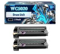 WC5020 Drum Unit Compatible for Xerox WorkCentre 5016 5020 5020B 5020DB 5020DN Printers, With Chip Large Capacity 22000 Pages (2-Pack Black)