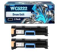 WC5222 Drum Unit Compatible for Xerox WorkCentre 5222 5225 5230 WorkCentre 5222 5225 5230 Printers, With Chip Large Capacity 60000 Pages (2-Pack Black)