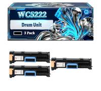 WC5222 Drum Unit Compatible for Xerox WorkCentre 5222 5225 5230 WorkCentre 5222 5225 5230 Printers, With Chip Large Capacity 60000 Pages (3 Pack Black)