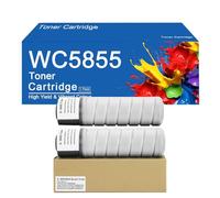 WC5855 Toner Cartridges with Chip Replacement for Xerox 006R01551 for Xerox WorkCentre 5845 5855 Printers, High-Definition Printing,WC5855-2Set