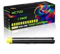 WC7120 Compatible for Xerox Toner Cartridges 006R01457 006R01458 006R01459 006R01460 WorkCentre 7120 7125 7220 7220i 7225 7225i Printers, High Yield Alternatives Reliable Printing (Yellow)