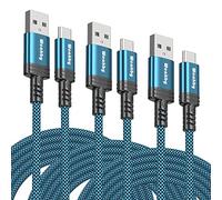 Wcakby USB C Cable [3 Pack 0.5m, 1m, 2m] Nylon Type C Charging & Data Cable for Samsung Galaxy, Huawei, Google Pixel, Sony Xperia