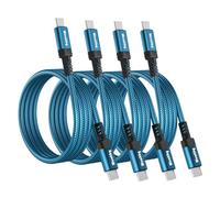 Wcakby USB C to USB C Cable 4Pack 0.5+1+2+2m,60W iPhone15 Charger Cable,USB C to USB C charger cable for iphone 15Pro Max,Samsung Galaxy S23 S22 S21 S20 Ultra,Huawei P40/P30,Google Pixel