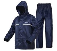 WCBDUT Waterproof Jacket and Trouser Suit Set for Men/Women, Lightweight Raincoat Windproof Hooded Rainsuits Rain Gear