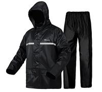 WCBDUT Waterproof Jacket and Trouser Suit Set for Men/Women, Lightweight Raincoat Windproof Hooded Rainsuits Rain Gear