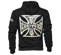 WCC Cross Panel Black Hoodie With Zip, L