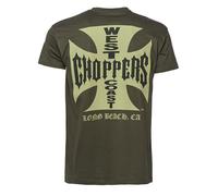 WCC West Coast Choppers Herren T-Shirt Iron Cross Solid Khaki