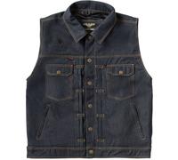 WCC West Coast Choppers Herren Weste Collab 131/2 Denim Riding Vest - Blue Raw D