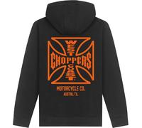 WCC West Coast Choppers Hoodie Zip Atx Cross Zip Hoody WCCHD227ZW