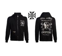 WCC West Coast Choppers Men's Hoodie Sweater High Speed Zip Hoody - Black