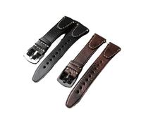 WCC00816 Handmade Aged Genuine Leather Strap Quick Release 18 20 22MM, Head Layer Cowhide, High-end, Vintage Style(Brack Brack Buckle,18mm)