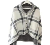 WCCNKK Adult Fleece Wheelchair Cape, Wheelchair Warmer Cover Blanket Knee Blanket Leg Blanket Warm Winter Poncho Coat Wheelchair Clothing for Men And Women, Rehabilitation Aids,White