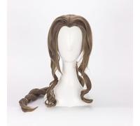 WCCNKK Anime Aerith Gainsborough Cosplay Wig, Long Brown Parted Hair, High Temperature Resistant Material, with Free Wig Cap, Suitable for Halloween Parties And Anime Conventions, Anime Gifts