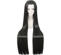 WCCNKK Anime Boa Hancock Cosplay Wig, Woman with Long Straight Black Hair, High Temperature Resistant Material, with Free Wig Cap, Suitable for Halloween Parties And Anime Conventions, Anime Gifts