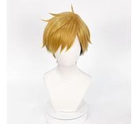 WCCNKK Anime Cosplay Wig, Haikyuu Miya Atsumu Wig, Blonde Short Hair, with Free Wig Cap, for Christmas Carnival Party Halloween Cosplay Wig, Holiday Gifts for Anime Fans