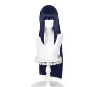 WCCNKK Anime Cosplay Wig Hyūga Hinata 80Cm Long Blue-Black Hair Halloween Costume Cosplay Wig, for Christmas Carnival Party, Anime Exhibition, Decorative Accessories, with Wig Cap
