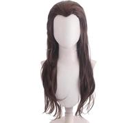 WCCNKK Anime Cosplay Wig Larry Long Brown Halloween Costume Cosplay Wig, for Christmas Carnival Party, Animation Exhibition, Decoration Props, with Wig Cap