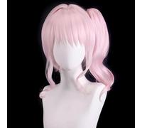 WCCNKK Anime Cosplay Wig, Project Sekai Colorful Stage Feat AKIYAMA MIZUKI Cosplay Wig, Ladies Pink Wig, with Free Wig Cap, for Christmas Carnival Party Halloween Cosplay Wig, Anime Gift