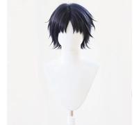 WCCNKK Anime Cosplay Wig, Seraph of The End Guren Ichinose Wig, Dark Blue Short Hair, with Free Wig Cap, for Christmas Carnival Party Halloween Cosplay Wig, for Anime Fans