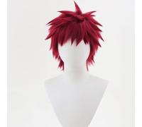WCCNKK Anime Gaara Cosplay Wig, Short Red Hair, High Temperature Resistant Material, with Free Wig Cap, Suitable for Halloween Parties And Anime Conventions, Anime Decorative Gifts