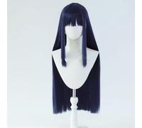 WCCNKK Anime Hyūga Hinata Cosplay Wig, Long Straight Blue-Purple Hair, High Temperature Resistant Material, with Free Wig Cap, Suitable for Halloween Parties And Anime Conventions, Anime Gift