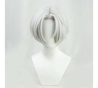 WCCNKK Anime Izana Kurokawa Cosplay Wig, Short Silver-White Hair, High Temperature Resistant Material, with Free Wig Cap, Suitable for Halloween Parties And Anime Conventions, Anime Gifts
