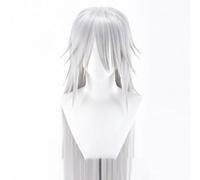 WCCNKK Anime Jiraiya Cosplay Wig, 100Cm Long Silver-Gray Hair, High Temperature Resistant Material, with Free Wig Cap, Suitable for Halloween Parties And Anime Conventions, Anime Gift