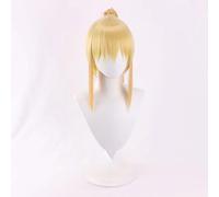 WCCNKK Anime Wig for Darkness Cosplay Wig, Gold 65CM Ponytail Wig, Synthetic Hair, Halloween Wig,for Party, Anime Show, Cosplay Event, Daily Wig, with Wig Cap