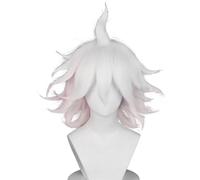 WCCNKK Anime Wig for Nagito Komaeda Cosplay Wig, White Gradient Pink Wig, Synthetic Hair, Halloween Wig,for Party, Anime Show, Cosplay Event, with Wig Cap, Anime Gifts, Decorative Accessories