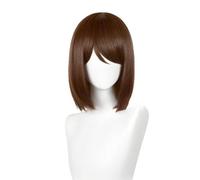 WCCNKK Anime Wig Ieiri Shoko Cosplay Wig, Short Brown Hair, Costume Halloween Wig, for Halloween, Costume Party, Anime Show, Cosplay Event, Concerts Cosplay Coser Decorative Accessories