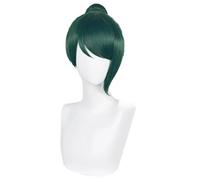 WCCNKK Anime Wig Zenin Maki Cosplay Wig, Dark Green Ponytail Wig with Thumb Clip, Costume Halloween Wig, for Halloween, Costume Party, Anime Show, Cosplay Event, Concerts Cosplay