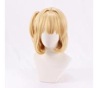 WCCNKK Watson Amelia Cosplay Wig, Blonde Short Hair, with Free Wig Cap, Halloween Costume Cosplay, for Christmas Carnival Party, for Anime Lovers, Decorative Gifts