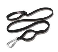 WCDFTASL Compatible for Hands-Free Bungee Running Leash, Reflective Stitch Dog Leash for Medium Large Dogs TLL2271(Black,L)