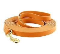 WCDFTASL Waterproof PVC Long Dog Leash, Easy-Clean Training Lead, 3M/6M/9M/12M/15M for Large Medium Small Dogs(Vibrant Orange,9M)