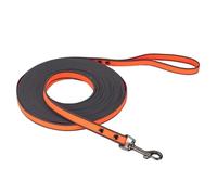 WCDFTASL Waterproof PVC Long Dog Leash for Training, Easy-Clean 5M 10M Leash for Medium Large Dogs(Orange,L-10N)