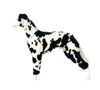 WCDJOMOP Greyhound Clothes - Dog Winter Warm Fleece Turtleneck Jumpsuit Four-Leg Rompers Long Sleeve Sweatshirt Outdoor Coat for Italian Greyhound Whippet Deerhound Bedlington Terrier (M,Black)