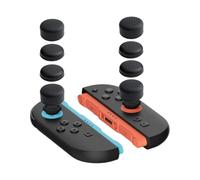 WCDZSU 8 Pack Thumb Grips Raised for Nintendo Switch 2 2025 for Joy Con | Ergonomic Rubber Joystick Caps Replacement, Anti-Slip Analog Stick Grips Accessories, 2 Height Convex Design, Black