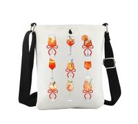 WCGXKO Aperol Cocktail Themed Crossbody Bag Italian Summer Cocktail Gift for Aperol Lover, Aperol Cro, Casual