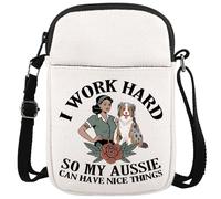 WCGXKO Aussie Gift Aussie Reusable Canvas Crossbody Bag Australian Shepherd Gift For Dog Lover Veterinarians Gift, Aussie Cr