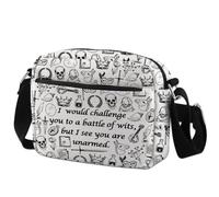 WCGXKO Book Lover Merchandise Teacher life Gift Teacher Gift Literature Teacher Crossbody Zipper Bag, I Would Hb, Zipper