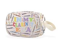 WCGXKO Clarinet Player Gift In My Clarinet Era Music Lover Zipper Clear Makeup Bag, Clarinet Cbag